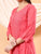 Alina Chikankari Modal Straight Kurta (Coral)