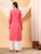 Alina Chikankari Modal Straight Kurta (Coral)