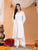 Maryam Chikankari Rayon Co-ord Set (White)