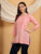 Misha Chikankari Modal Short Kurti (Pastel Peach)