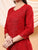 Alina Chikankari Modal Straight Kurta (Maroon)