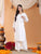 Maryam Chikankari Rayon Co-ord Set (White)