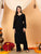 Faiza Chikankari Rayon Co-ord Set (Black)