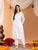 Ananya Chikankari Kurta Pant Cotton Co-ord Set (White)