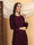 Faiza Chikankari Rayon Co-ord Set (Wine)