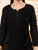 Alina Chikankari Modal Straight Kurta (Black)