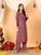 Faiza Chikankari Rayon Co-ord Set (Plum)