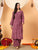Faiza Chikankari Rayon Co-ord Set (Plum)