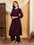 Faiza Chikankari Rayon Co-ord Set (Wine)