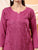 Alina Chikankari Modal Straight Kurta (Wine)