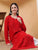 Dua Premium Viscose 3D Chikankari Straight Kurta (Red)