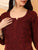 Alina Chikankari Modal Straight Kurta (Brown)