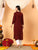 Alina Chikankari Modal Straight Kurta (Brown)