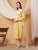 Anika Chikankari Mulmul Co-ord Set (Yellow)
